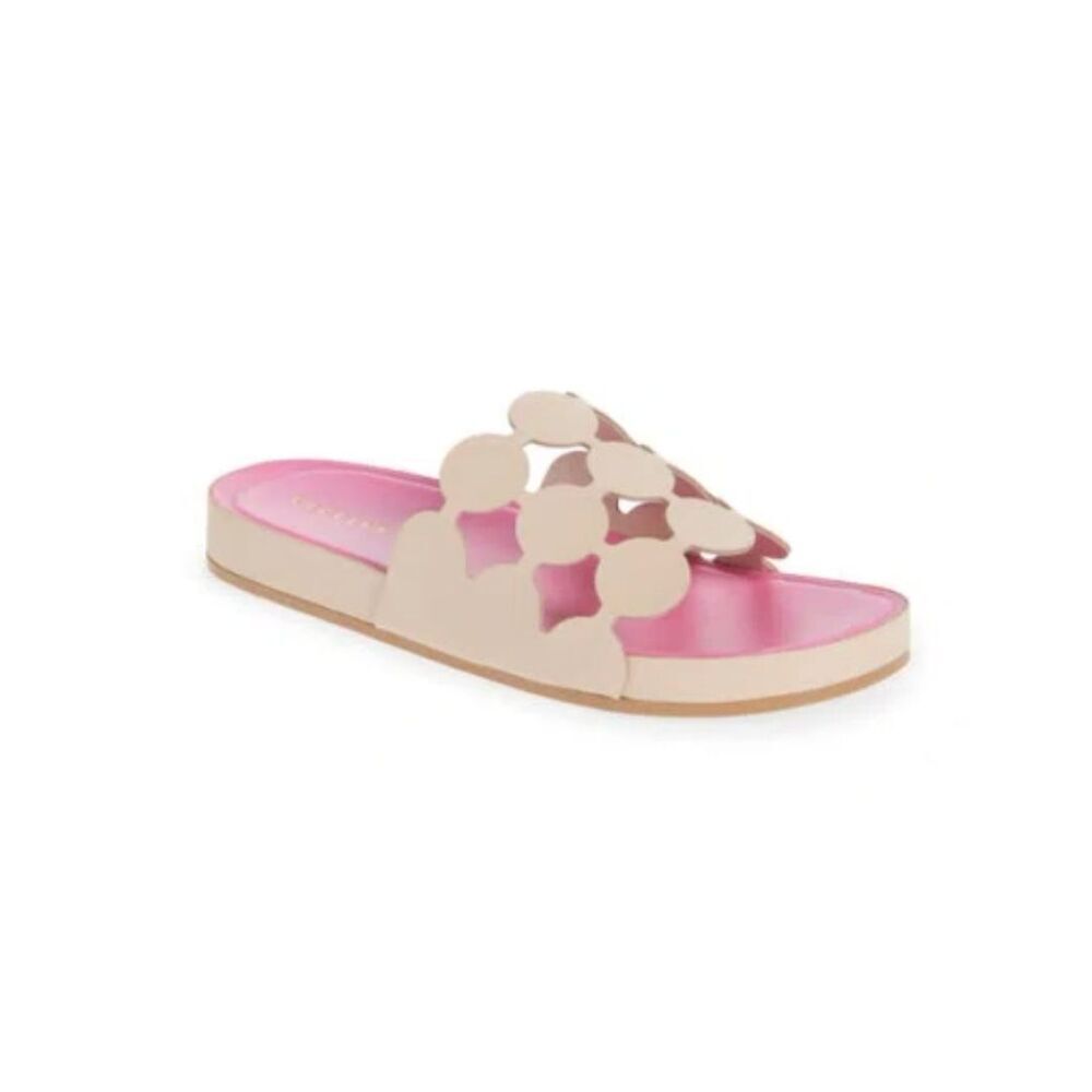 New Cecelia New York Leather Slides Sandals in Neutral Women's Size 10M